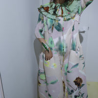 JULIA HEUER UMA HANDPLEATED DRESS IN EDWARD