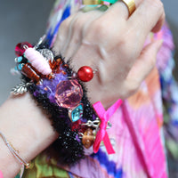 MATHILDE HIRON GRIGRI BRACELET IN NOIR OBSIDIENNE