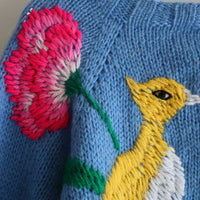 SOFIO GONGLI PULLOVER KNIT BLUE