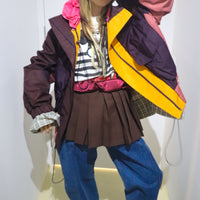 MIKIOSAKEBE SHRINK PLEATS MINI SKIRT