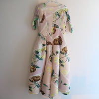 JULIA HEUER UMA HANDPLEATED DRESS IN EDWARD