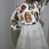 CHOPOVA LOWENA SNIPPETS OVERSIZED JERSEY TOP