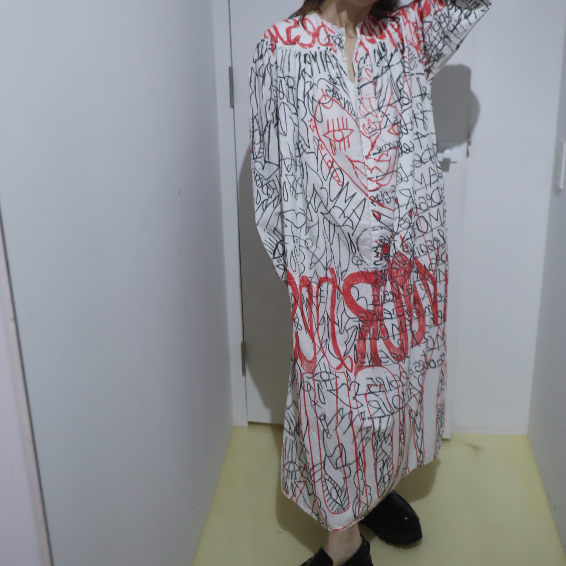 Vava Dudu ペイントロングワンピース 長袖　⭐︎ Vava Dudu ペイントロングワンピース⭐︎