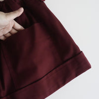MERYLL ROGGE MINI WORKWEAR SKIRT BURGUNDY