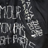 VAVA DUDU EMBROIDERY MA-1 JACKET BLACK (A)