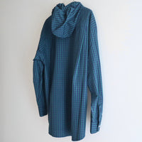 <EXCLUSIVE>MERYLL ROGGE CLASSIC SHIRT WITH HOOD GREEN×BLUE×BLACK CHECK