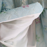 ANIGIG PUDDING COAT SHORT FLOWER×LIGTH BLUE