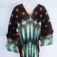 JULIA HEUER SUE HANDPLEATED KAFTAN IN LIGHT HELGE