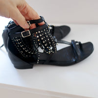 SAINT LAURENT BLACK SANDALS SIZE36