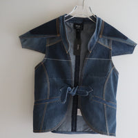 TRANSE PARIS UPCYCLED DENIM VEST