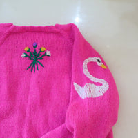 SOFIO GONGLI PULLOVER KNIT PINK