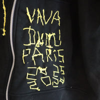 VAVA DUDU EMBROIDERY HOODIE BLACK×YELLOW