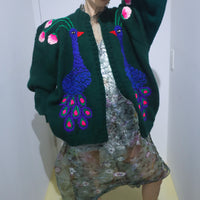 SOFIO GONGLI FLOWER KNIT CARDIGAN "F"