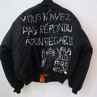 VAVA DUDU EMBROIDERY MA-1 JACKET BLACK (B)