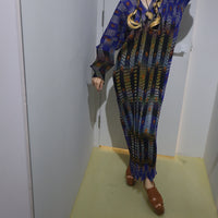JULIA HEUER SUE HANDPLEATED KAFTAN IN DARK HELGE