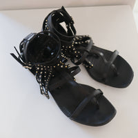 SAINT LAURENT BLACK SANDALS SIZE36