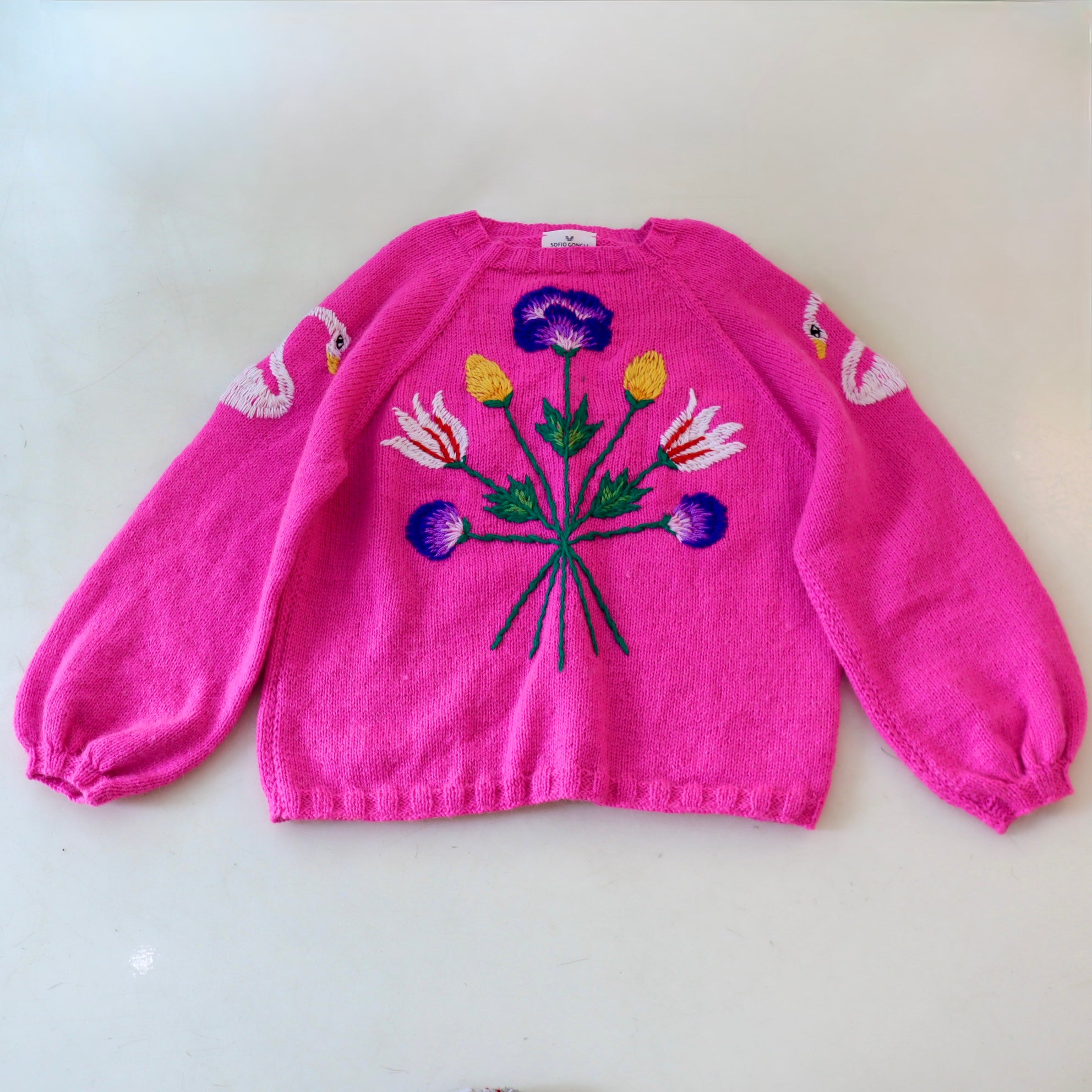 OHGA FRILL KNIT ピンク SOFIO GONGLI PULLOVER KNIT PINK – GIGINA