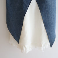TRANSE PARIS UPCYCLED DENIM RUFFLE SKIRT
