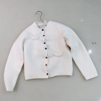 PILLINGS WHITE CARDIGAN