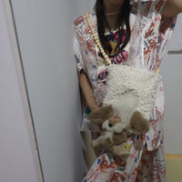 ANIGIG ANIMAL FLUFFY SHOULDER BAG"DOG"