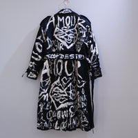 VAVA DUDU PAINTED COAT 77 NAVY×WHITE