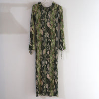JULIA HEUER HUXLEY SMOCK PLEATED DRESS IN BRUNO