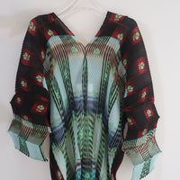 JULIA HEUER SUE HANDPLEATED KAFTAN IN LIGHT HELGE