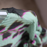 JULIA HEUER ROBIN HANDPLEATED TOP IN PEPPERMINT INGRID