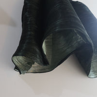 JULIA HEUER KENZA HANDPLEATED SKIRT IN MOSS METALLIC