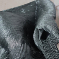 JULIA HEUER KENZA HANDPLEATED SKIRT IN MOSS METALLIC