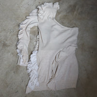 LOU DE BÈTOLY ASYMMETRICAL RUFFLE CASHMERE DRESS