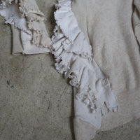 LOU DE BÈTOLY ASYMMETRICAL RUFFLE CASHMERE DRESS