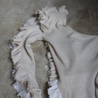 LOU DE BÈTOLY ASYMMETRICAL RUFFLE CASHMERE DRESS