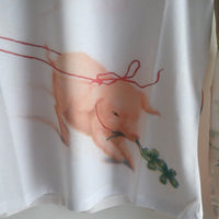 CHOPOVA LOWENA SNOWY PIG FITTED JERSEY TOP