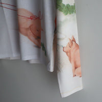 CHOPOVA LOWENA SNOWY PIG FITTED JERSEY TOP