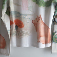 CHOPOVA LOWENA SNOWY PIG FITTED JERSEY TOP