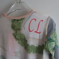 CHOPOVA LOWENA SNOWY PIG FITTED JERSEY TOP