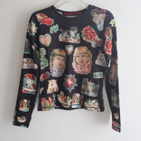 CHOPOVA LOWENA SNIPPETS FITTED JERSEY TOP