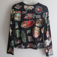 CHOPOVA LOWENA SNIPPETS FITTED JERSEY TOP