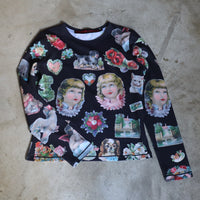 CHOPOVA LOWENA SNIPPETS FITTED JERSEY TOP