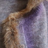 PROTOTYPES FUR TRIM CARDIGAN