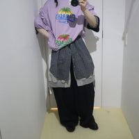 MIKIOSAKEBE LAYERED PANTS BLACK-GREEN