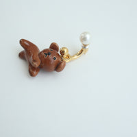 ANDRESGALLARDO SNUFFY & PEARL SING EARRING