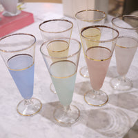 VINTAGE CHAMPANE GLASS 6SETS