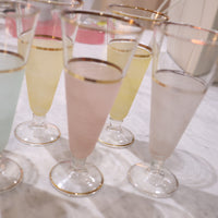 VINTAGE CHAMPANE GLASS 6SETS