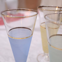 VINTAGE CHAMPANE GLASS 6SETS