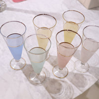 VINTAGE CHAMPANE GLASS 6SETS