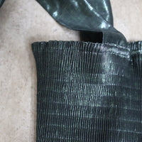 JULIA HEUER JUNE SMOCK PLEATED TOP IN MOSS METALLIC