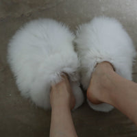 ALPACA ROOM SHOES WHITE
