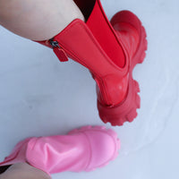 VIVIANO SIDE GORE BOOTS PINK